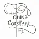 vertical script " change is the only constant" on spine  tattoo design idea
