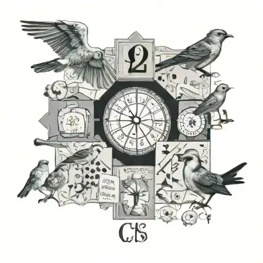 Birds, sudoku, newspaper, walking, wagon wheels, mechanic, love, Grandad, diabetes, rummikub tattoo design idea