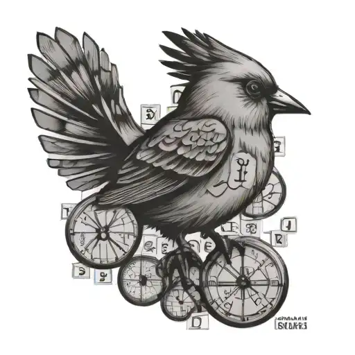 Bird, sudoku, newspaper, walking, wagon wheel chocolate, mechanic, love, Grandad, diabetes, rummikub tattoo design idea