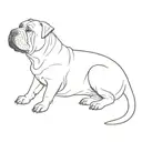 shar pei cross blue healer  tattoo design idea