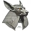 Anubis (Anpu) dog, leo, 31.07.1994 birthday, mustafahan, egyptian pyramids tattoo design idea