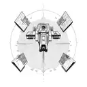 star wars x-wing tattoo design idea