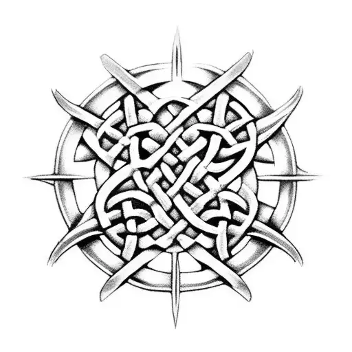 Celtic knot, sword tattoo design idea