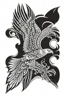 american eagle soaring tattoo design idea