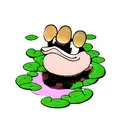 toad in a puddle tattoo design idea