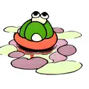 toad in a puddle tattoo design idea