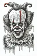 pennywise and captain spaulding tattoo design idea