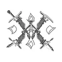 3 swords  tattoo design idea