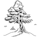 cypress Tree tattoo design idea