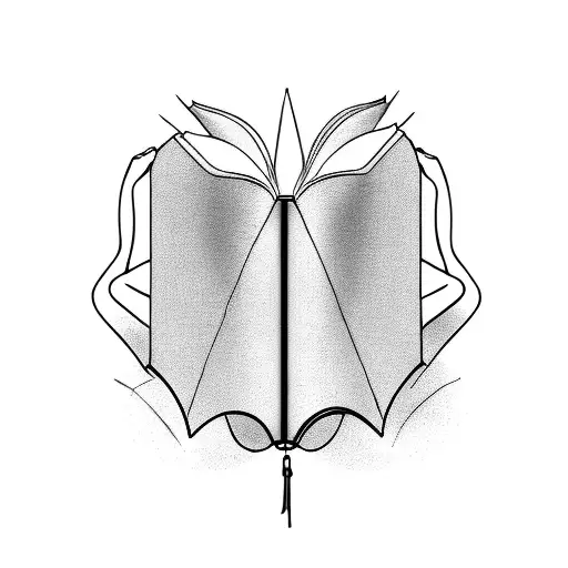 A minimalist design of a dancer gracefully leaping out of an open book, symbolizing the fusion of the client's love for reading and dancing tattoo design idea