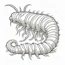 Centipede with blank face tattoo design idea