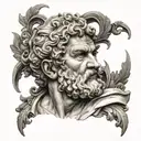 Greek god tattoo design idea