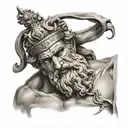 Greek god tattoo design idea