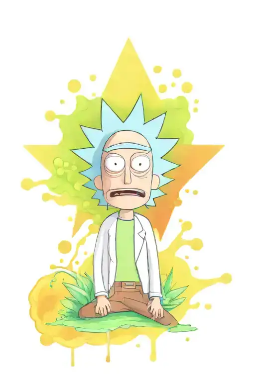 rick and morty tattoo design idea