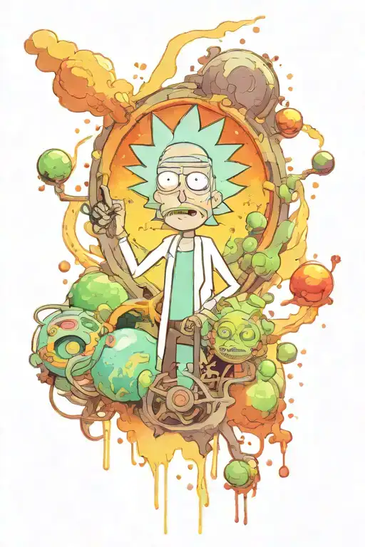 rick and morty developer tattoo design idea