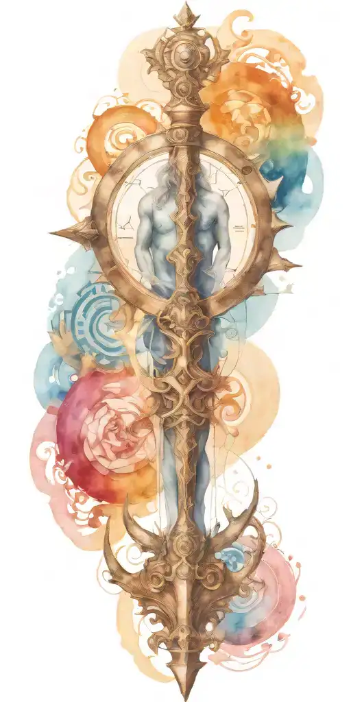 add poseidon god tattoo design idea