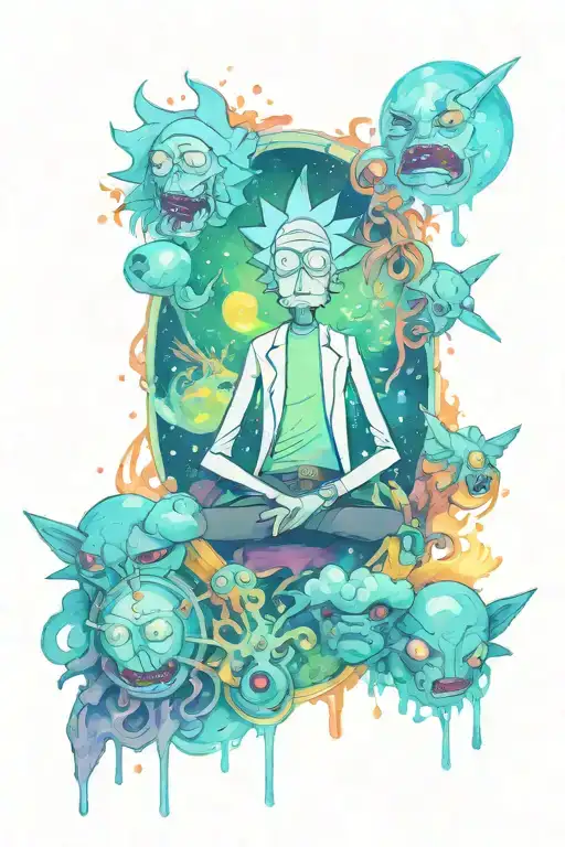 rick and morty developer tattoo design idea