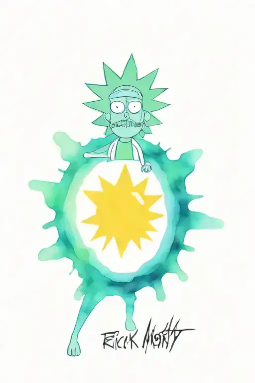 rick and morty only rick tattoo design idea