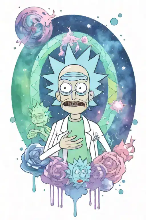 rick and morty developer tattoo design idea