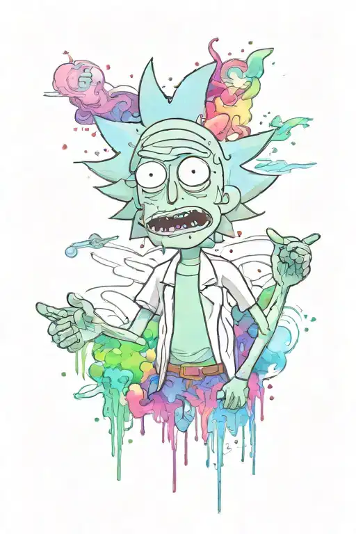 rick and morty developer tattoo design idea