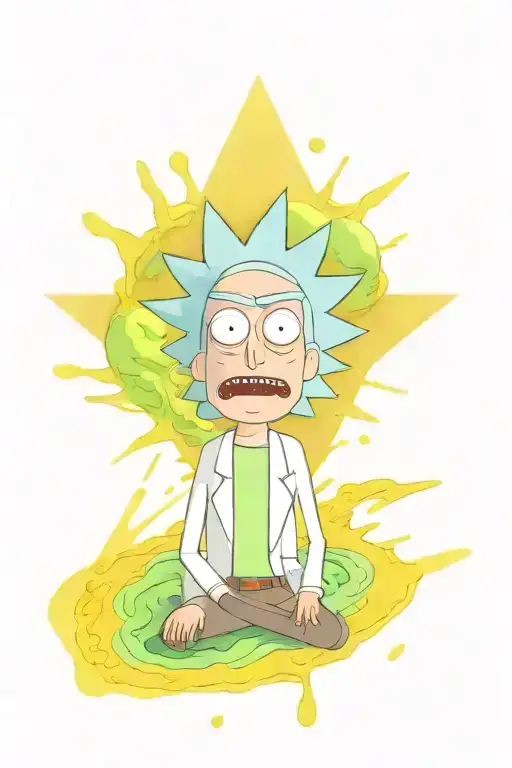 rick and morty tattoo design idea
