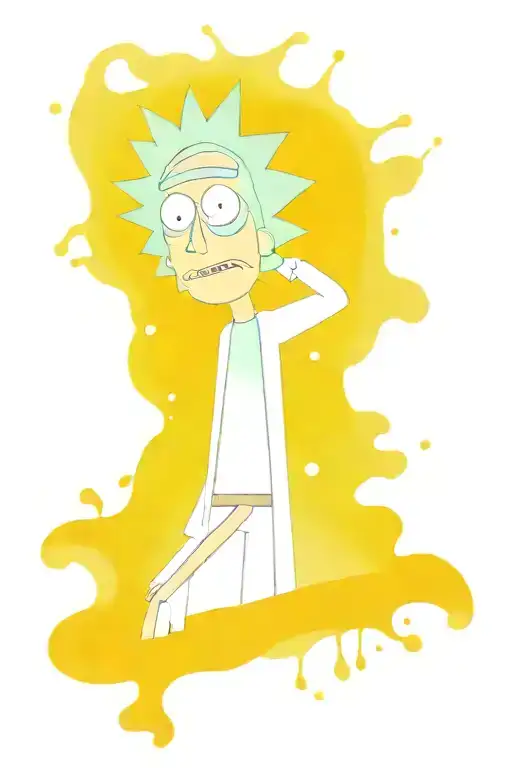 rick and morty tattoo design idea