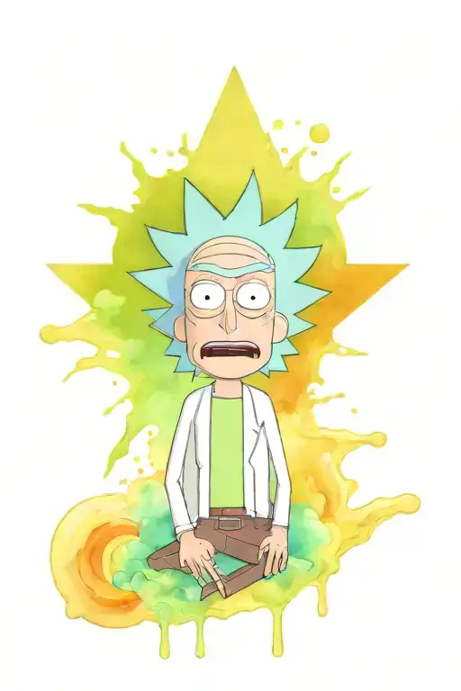 rick and morty tattoo design idea