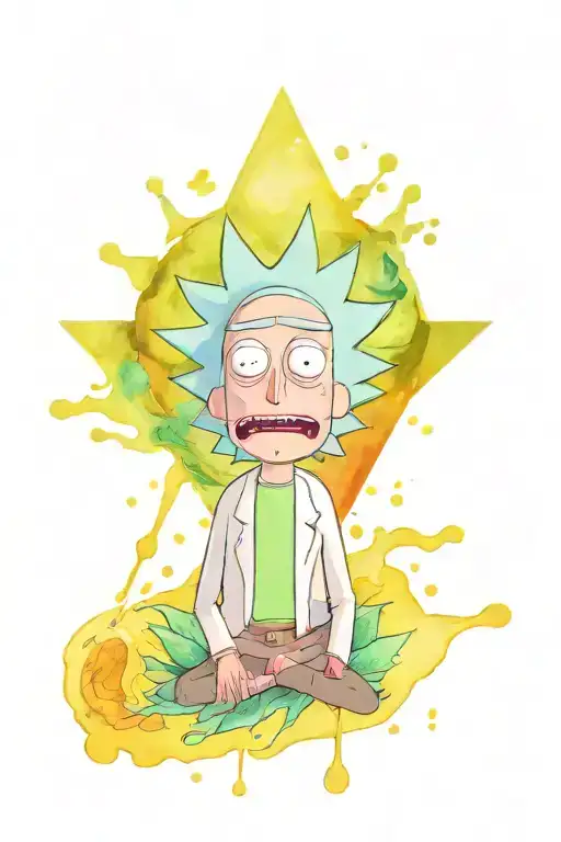 rick and morty tattoo design idea