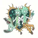 rick and morty lsd tattoo design idea