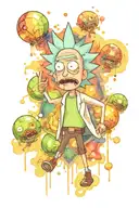 rick and morty developer tattoo design idea
