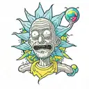 rick and morty lsd tattoo design idea