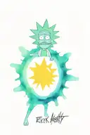 rick and morty only rick tattoo design idea