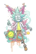 rick and morty developer tattoo design idea