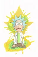 rick and morty tattoo design idea