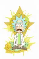 rick and morty tattoo design idea