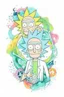 rick and morty developer tattoo design idea