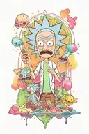 rick and morty developer tattoo design idea