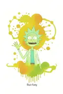 rick and morty lsd   tattoo design idea