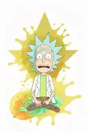 rick and morty tattoo design idea