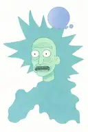 rick and morty lsd tattoo design idea