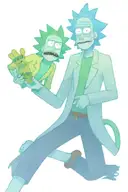 rick and morty lsd tattoo design idea