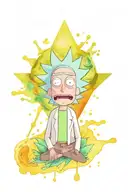 rick and morty tattoo design idea