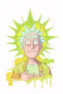 rick and morty tattoo design idea