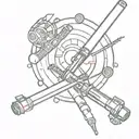 starwars lightsaber with gamer buttons and Naruto sign tattoo design idea