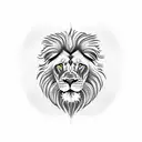 Lion com cruz tattoo design idea