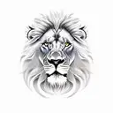Lion com cruz tattoo design idea