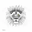 Lion com cruz tattoo design idea
