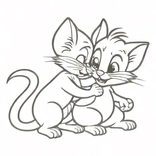 Tom and jerry tattoo design idea
