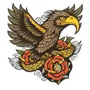 eagle snake tattoo design idea