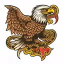 eagle snake tattoo design idea